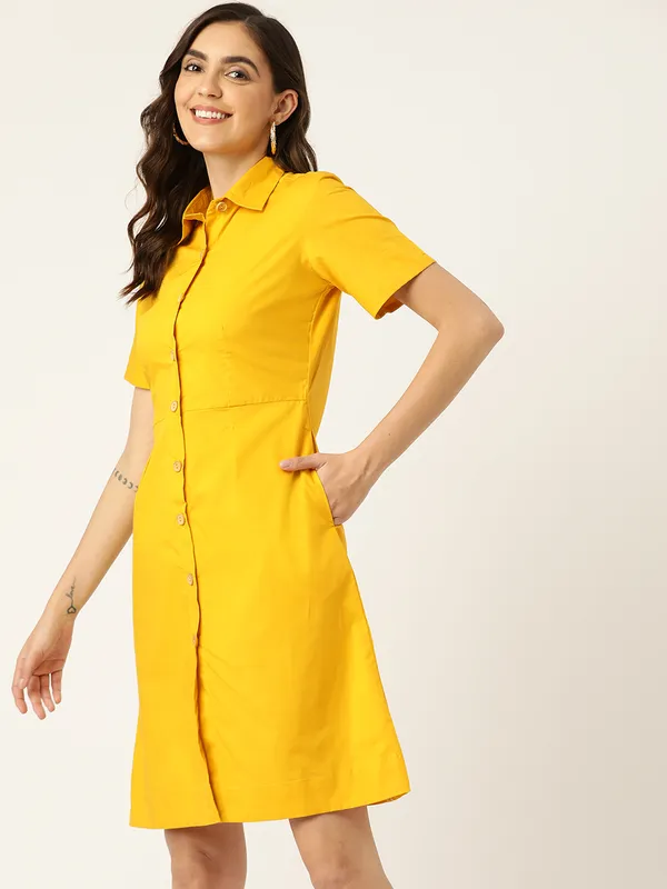 Mustard_Cotton_Poplin_Dresses