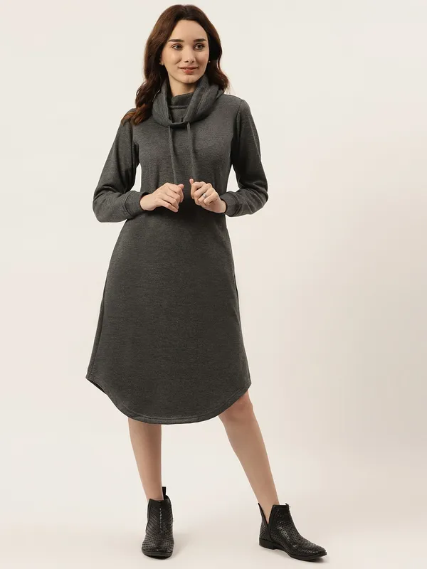 BRINNS_Plus_Size_Hooded_Cowl_Neck_Cuffed_Sleeves_Jumper_Dress