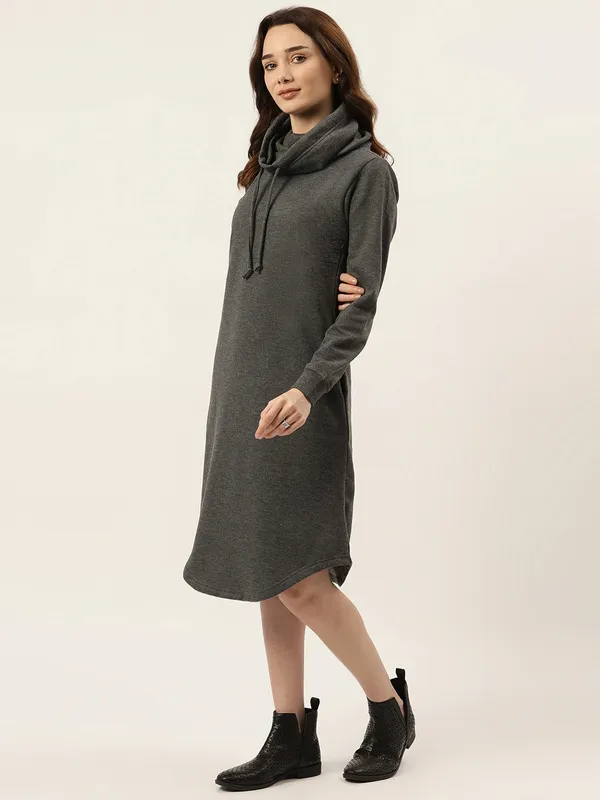 BRINNS_Plus_Size_Hooded_Cowl_Neck_Cuffed_Sleeves_Jumper_Dress