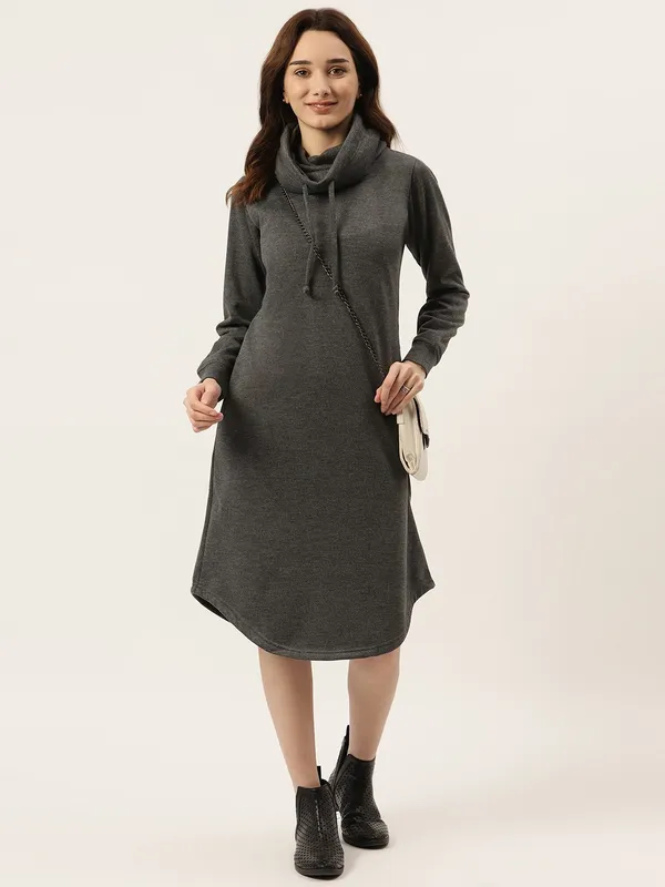 BRINNS_Plus_Size_Hooded_Cowl_Neck_Cuffed_Sleeves_Jumper_Dress