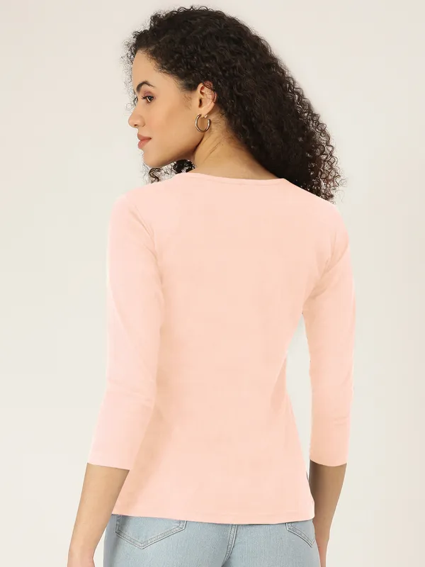BRINNS_Women_Solid_V-Neck_Cotton_T-shirt
