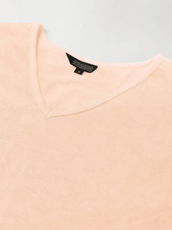 BRINNS_Women_Solid_V-Neck_Cotton_T-shirt