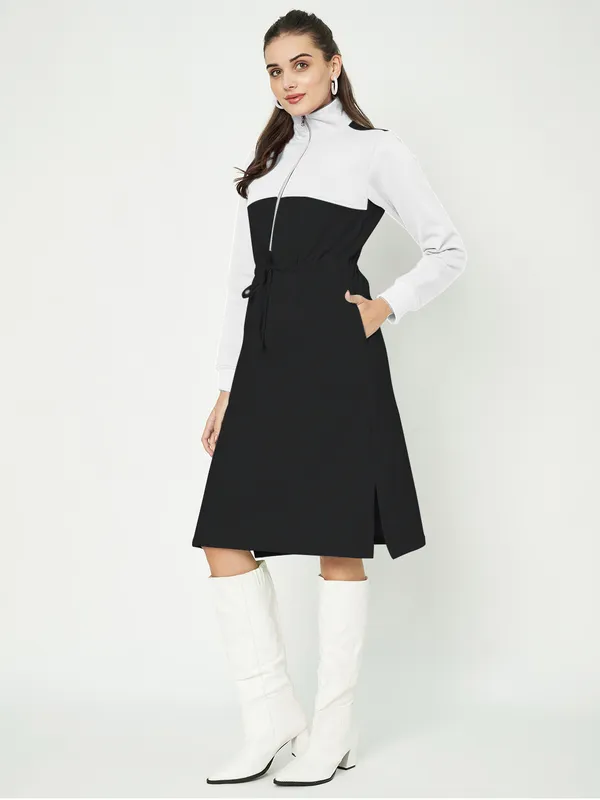 BRINNS_Women_Colourblocked_A-Line_Dress