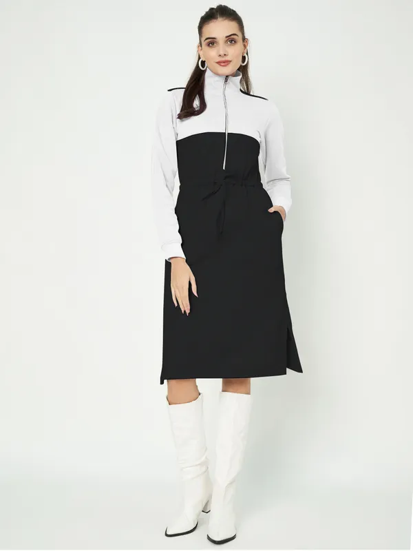 BRINNS_Women_Colourblocked_A-Line_Dress