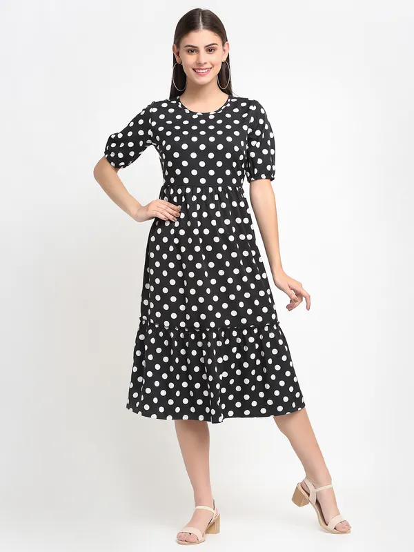 Black_Polka_Polyester_Print_Dresses