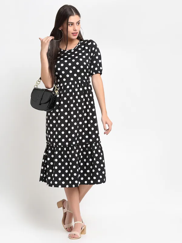 Black_Polka_Polyester_Print_Dresses
