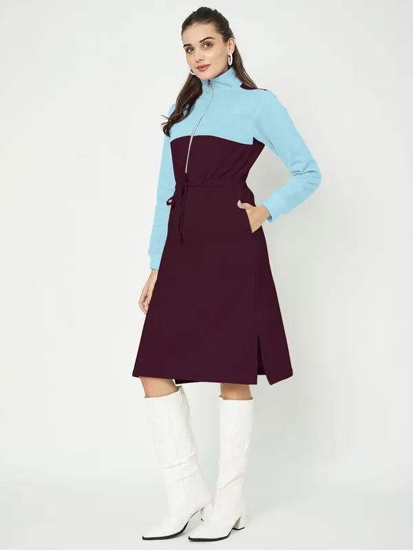BRINNS_Women_Colourblocked_A-Line_Dress