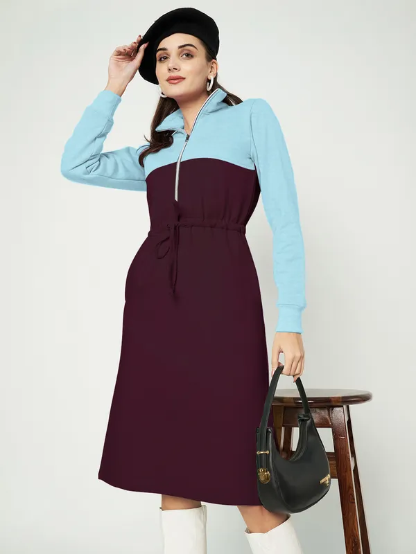 BRINNS_Women_Colourblocked_A-Line_Dress