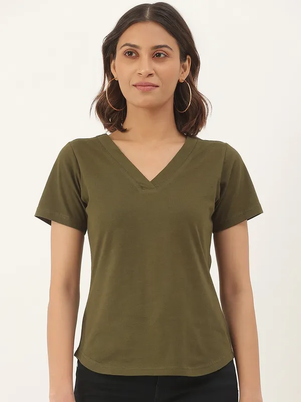 Olive_Cotton_Blend_Single_Jersey_Tshirts