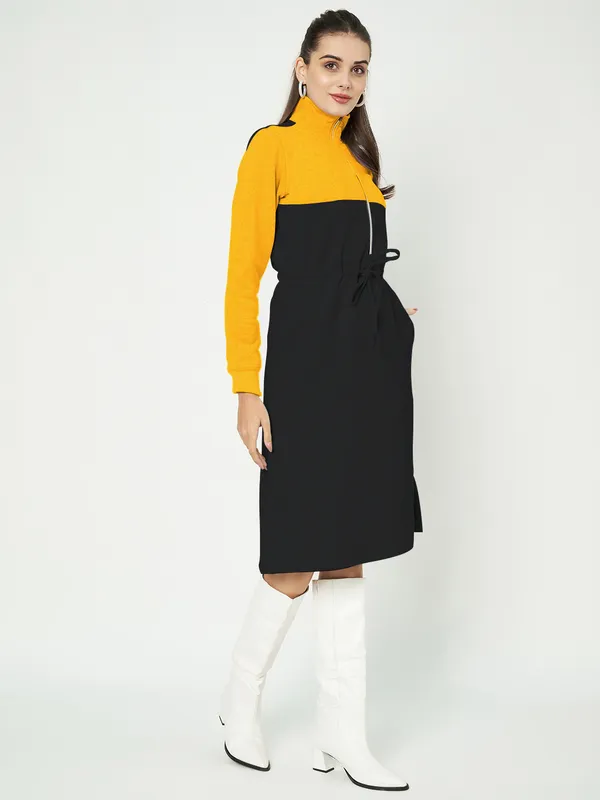 BRINNS_Women_Colourblocked_A-Line_Dress