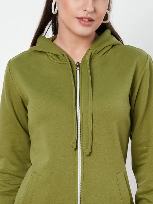 BRINNS_Women_Pink_Solid_Hooded_Sweatshirt