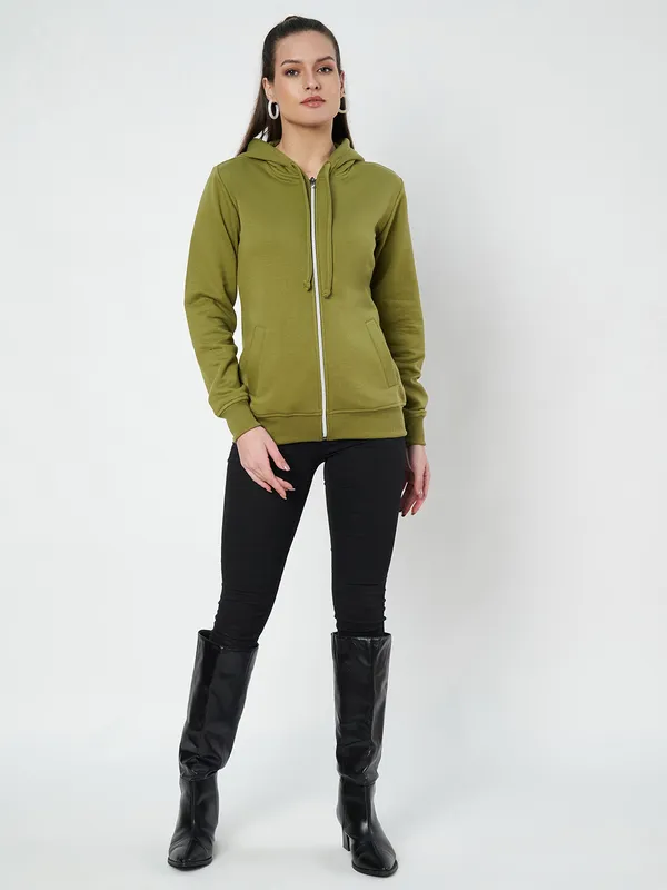 BRINNS_Women_Pink_Solid_Hooded_Sweatshirt