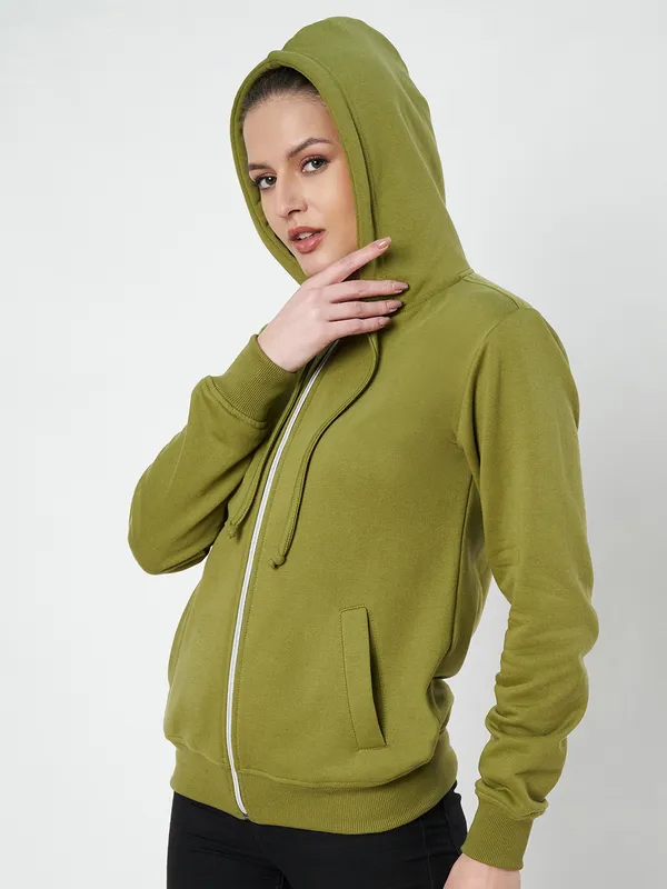 BRINNS_Women_Pink_Solid_Hooded_Sweatshirt