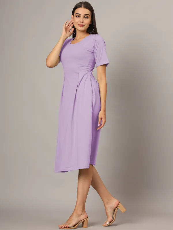 BRINNS_Women_Solid_Plus_Size_Cotton_A-Line_Midi_Dress