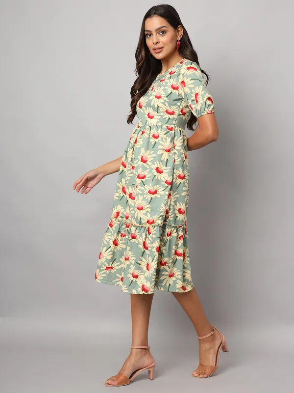 Multi_Print_Polyester_Print_Dresses