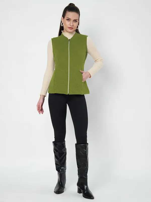 BRINNS_Plus_Size_Mock_Neck_Zip_Closure_Fleece_Tailored_Jacket