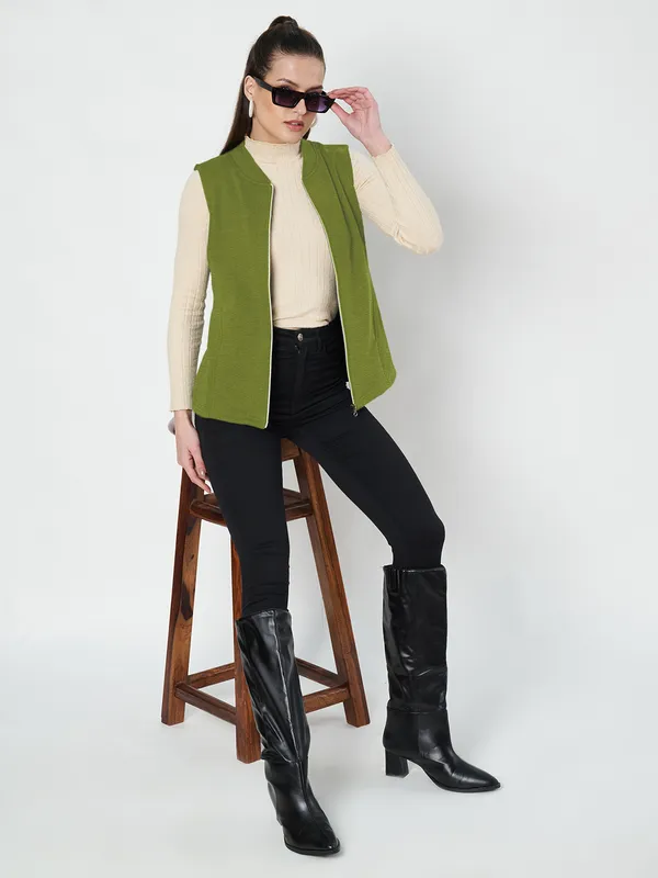 BRINNS_Plus_Size_Mock_Neck_Zip_Closure_Fleece_Tailored_Jacket
