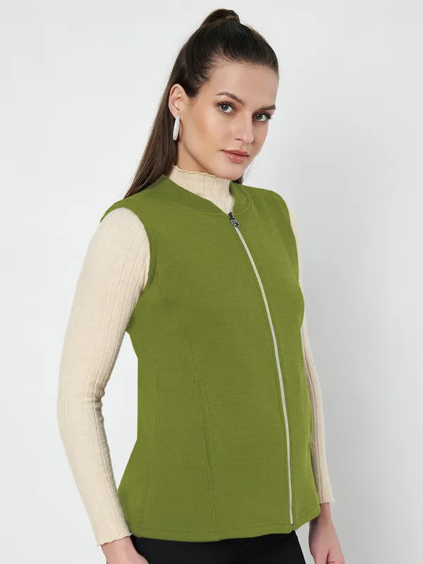 BRINNS_Plus_Size_Mock_Neck_Zip_Closure_Fleece_Tailored_Jacket