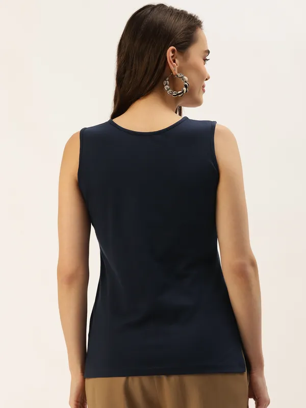 Navy_Cotton_Lycra_Tops