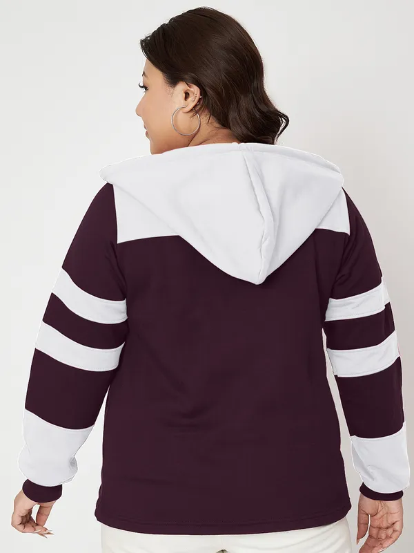 Teal_Blue_&_Burgundy_Striped_Fleece_Hooded_Sweat-shirt