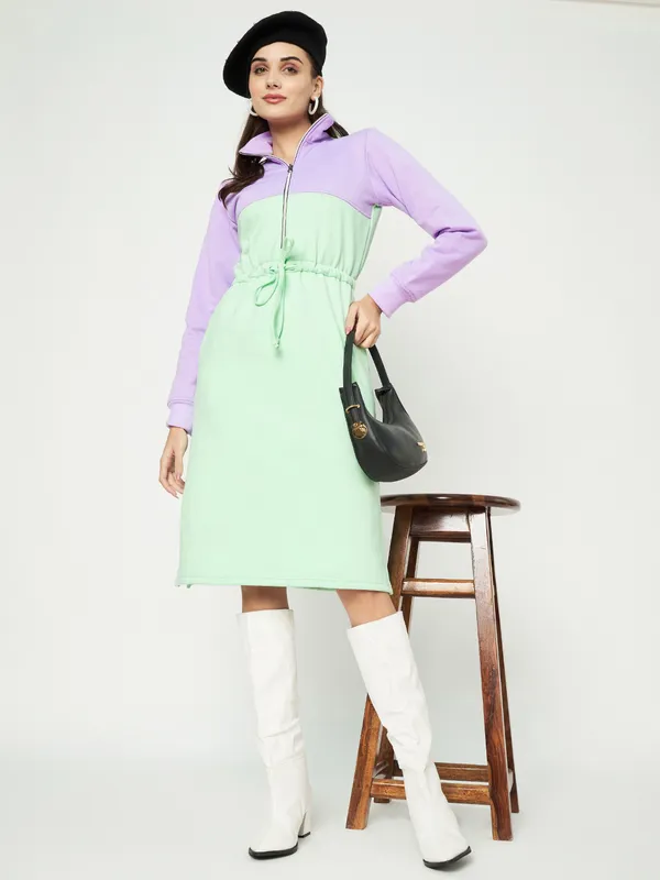 BRINNS_Women_Colourblocked_A-Line_Dress