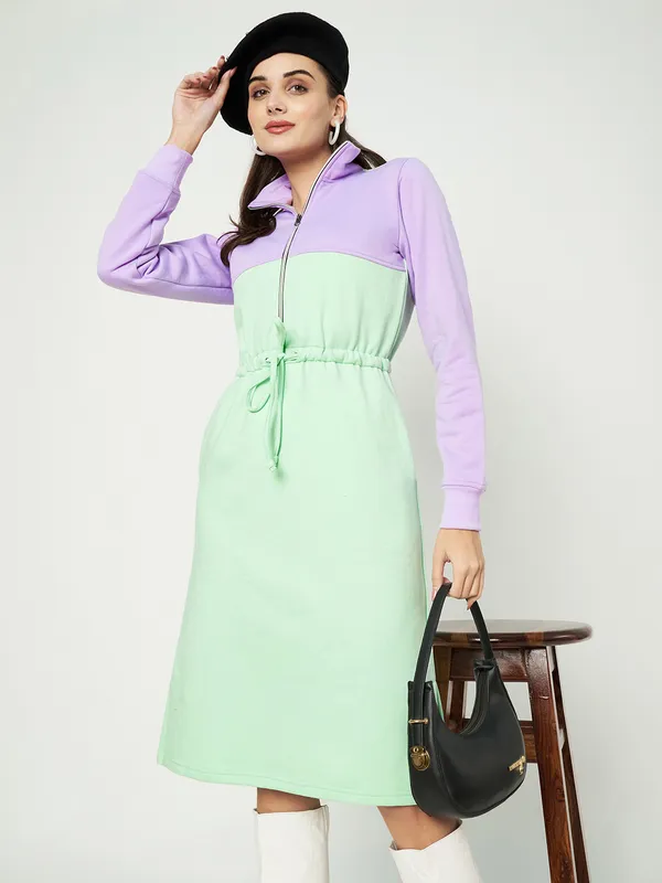 BRINNS_Women_Colourblocked_A-Line_Dress