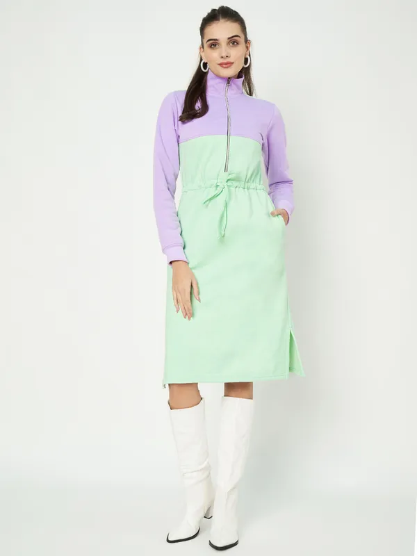 BRINNS_Women_Colourblocked_A-Line_Dress