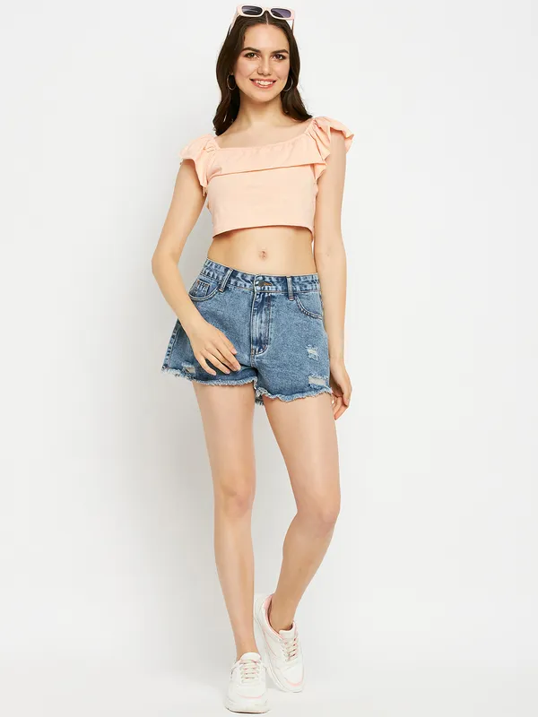 Peach_Cotton_Blend_Single_Jersey_Tops