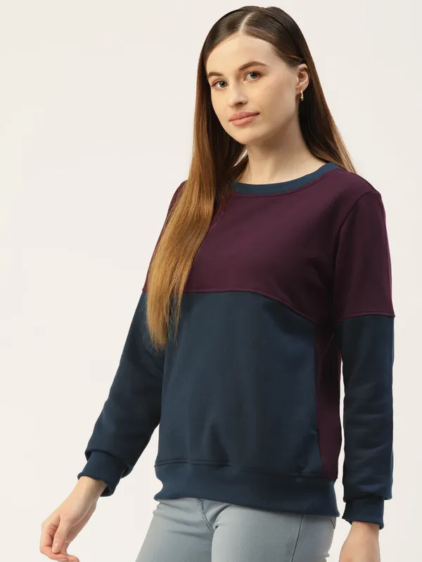 BRINNS_Women_Colourblocked_Fleece_Sweatshirt