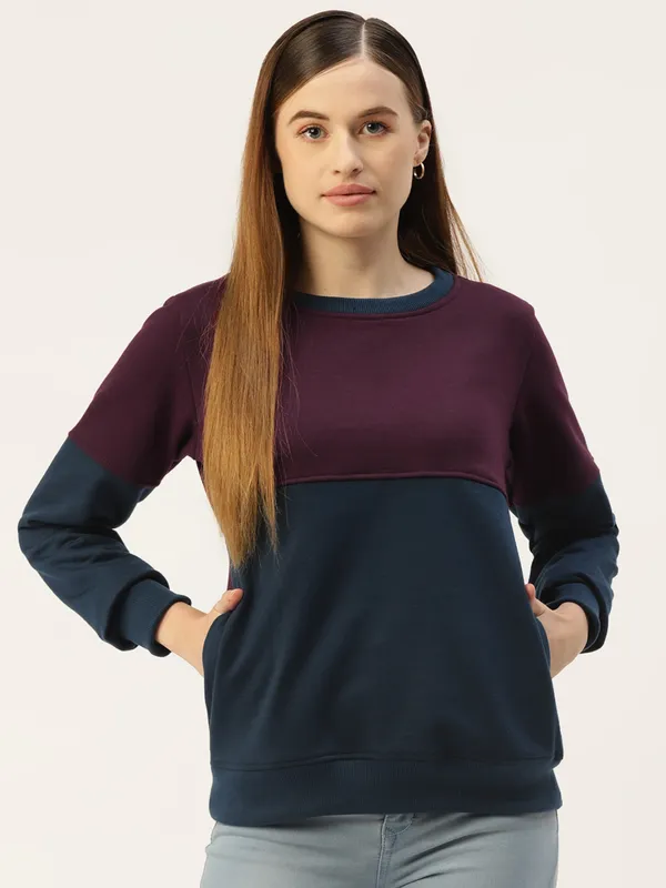 BRINNS_Women_Colourblocked_Fleece_Sweatshirt