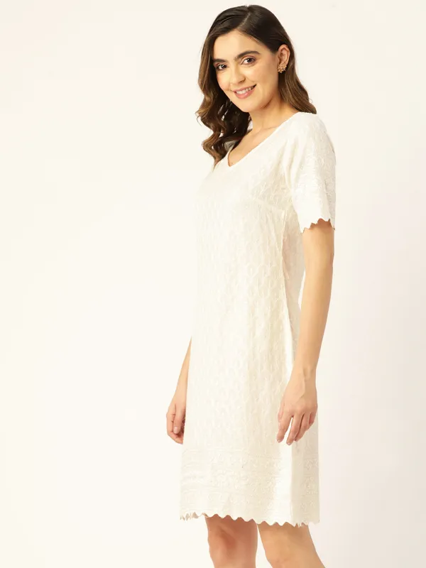 White_Rayon_Sequinn_Dresses_For_Women
