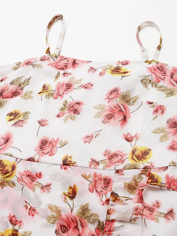 Offwhiteflr_Georgette_Dresses_For_Women