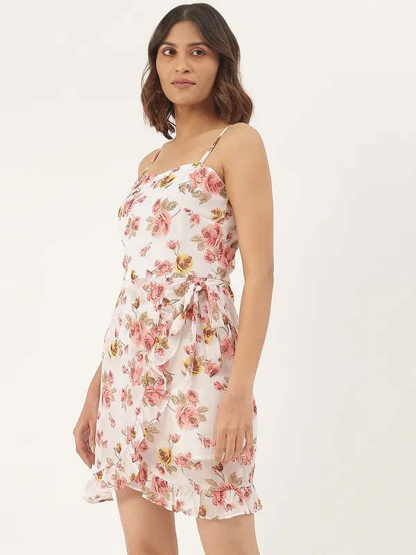 Offwhiteflr_Georgette_Dresses_For_Women