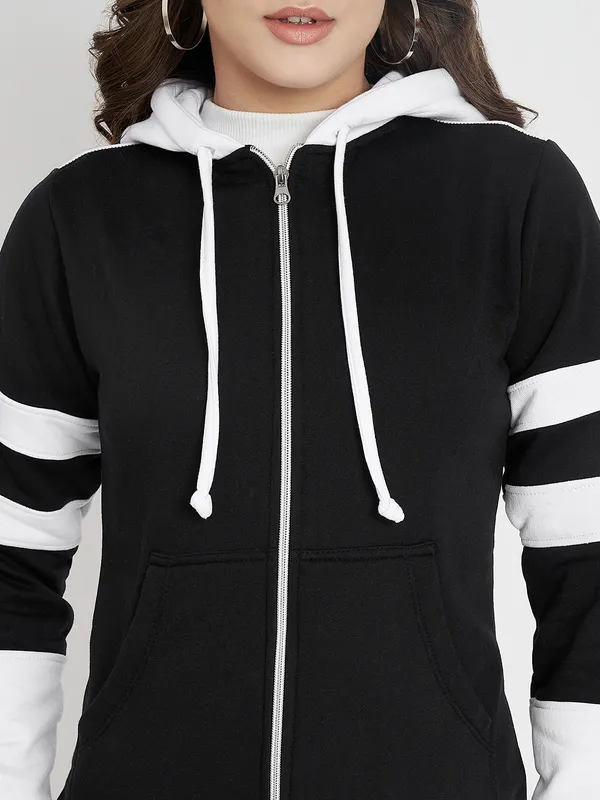 Teal_Blue_&_Burgundy_Striped_Fleece_Hooded_Sweat-shirt