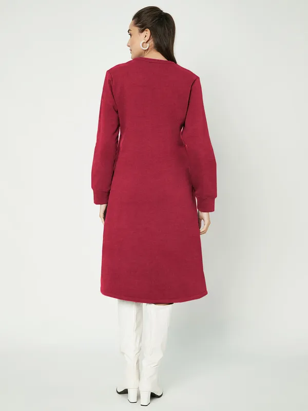 A-Line_Mandarin_Collar_Midi_Dress