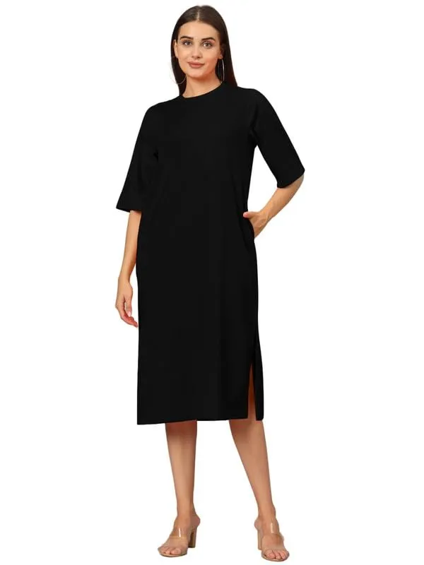 BRINNS_Women_Round_Neck_Midi_T-Shirt_Dress