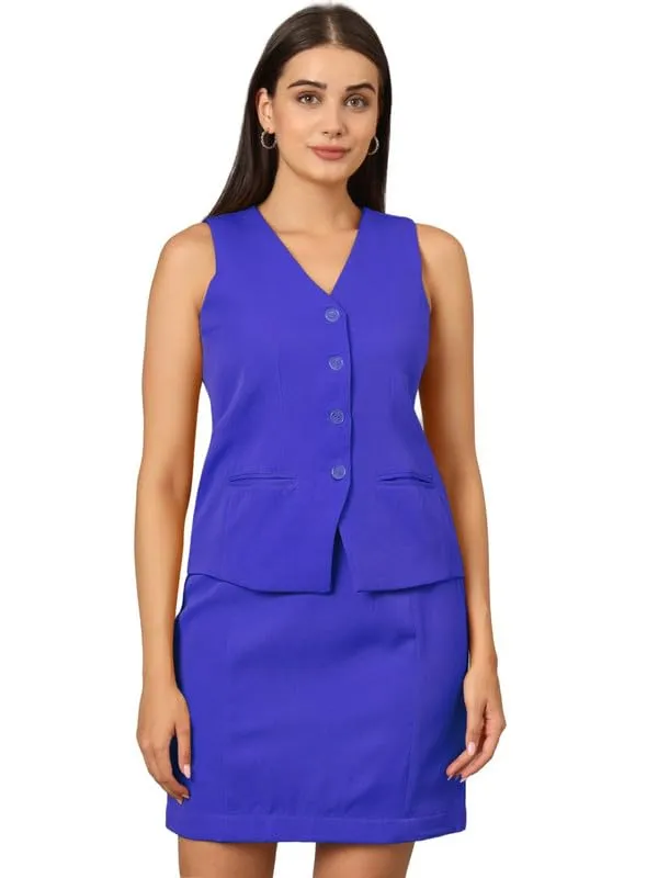 BRINNS_V-Neck_Sleeveless_Waistcoat_&_Skirt_Suit_Set