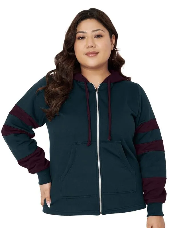 BRINNS_Women_Plus_Size_Colourbloacked_Hooded_Sweatshirt