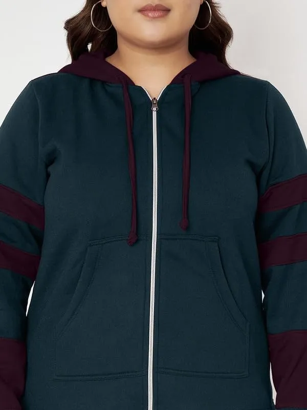 BRINNS_Women_Plus_Size_Colourbloacked_Hooded_Sweatshirt