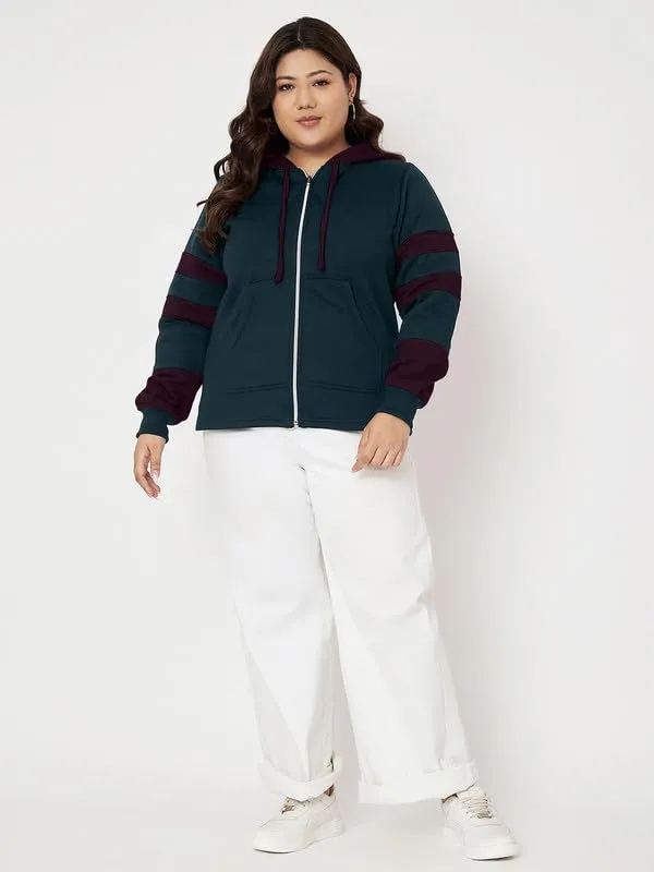 BRINNS_Women_Plus_Size_Colourbloacked_Hooded_Sweatshirt