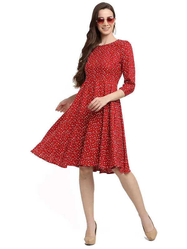 BRINNS_Polka_Dots_Printed_Flared_A-Line_Dress