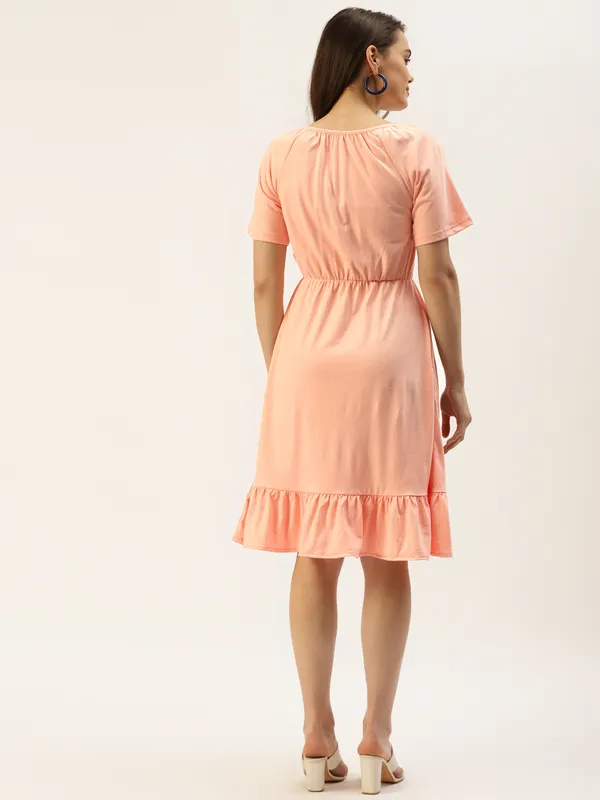 Pink_Cotton_Blend_Single_Jersey_Dresses