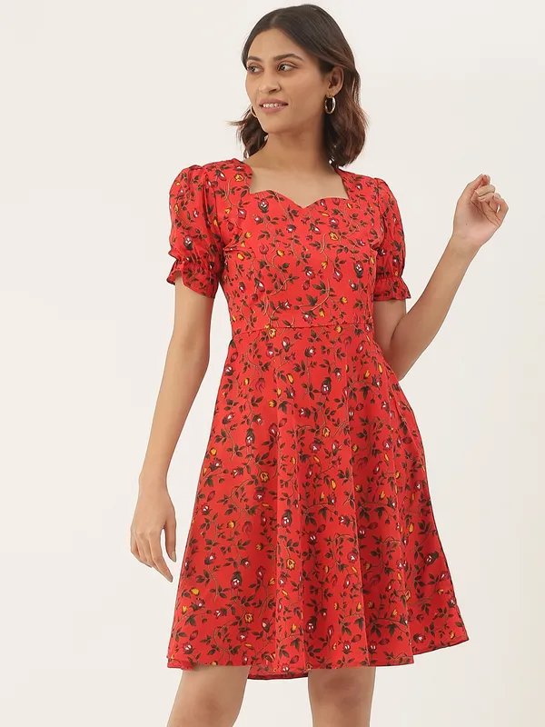 Maroonflr_Polyester_Print_Dresses_For_Women