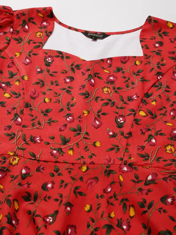 Maroonflr_Polyester_Print_Dresses_For_Women