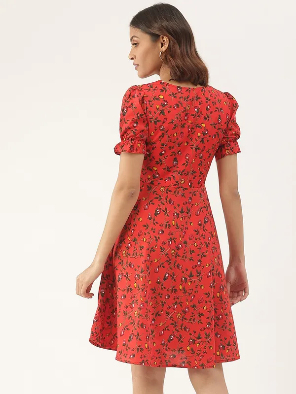 Maroonflr_Polyester_Print_Dresses_For_Women