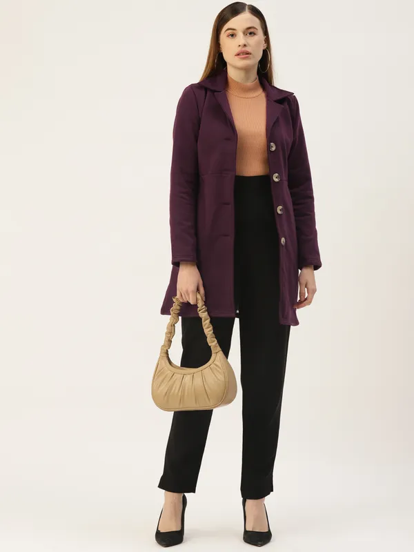 BRINNS_Women_Teal_Fleece_Longline_Princess_Coat