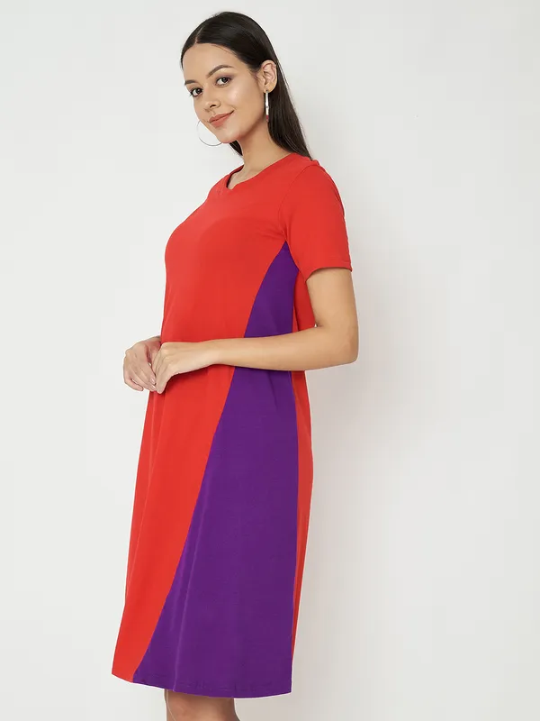 Redpurple_Cotton_Blend_Single_Jersey_Dresses