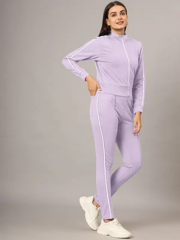BRINNS_Women_Solid_Mock_Collar_Tracksuits
