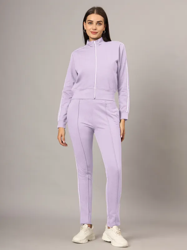 BRINNS_Women_Solid_Mock_Collar_Tracksuits