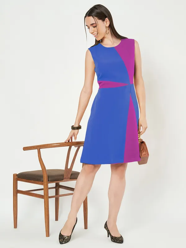 BRINNS_Women_Colourblocked_A-Line_Dress